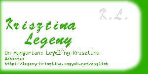 krisztina legeny business card